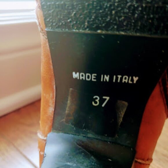 Browns Tan Brown Boots - Made in Italy - Women's Size 37 - Picture 4 of 9